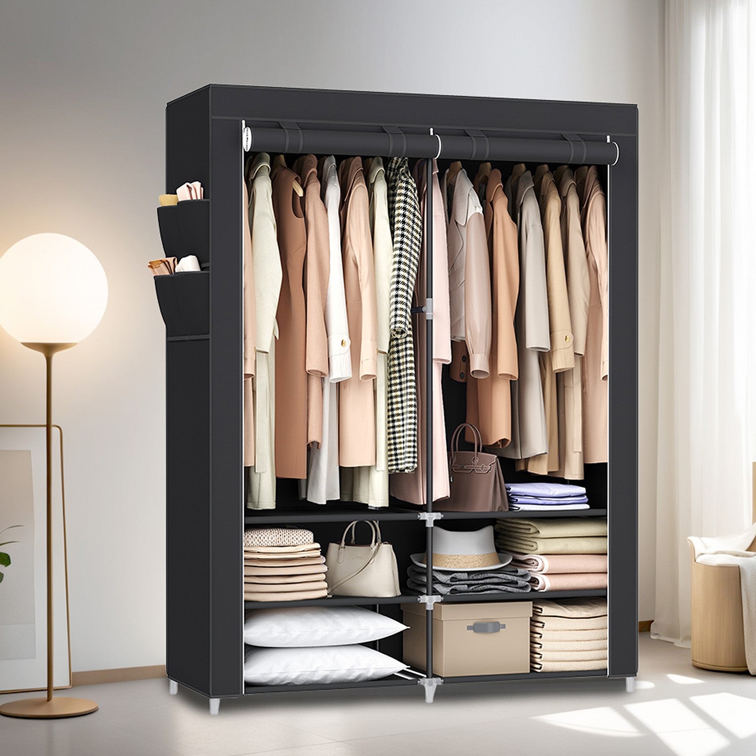 Stoffschrank, Kleiderschrank, 45 x 127 x 176 cm