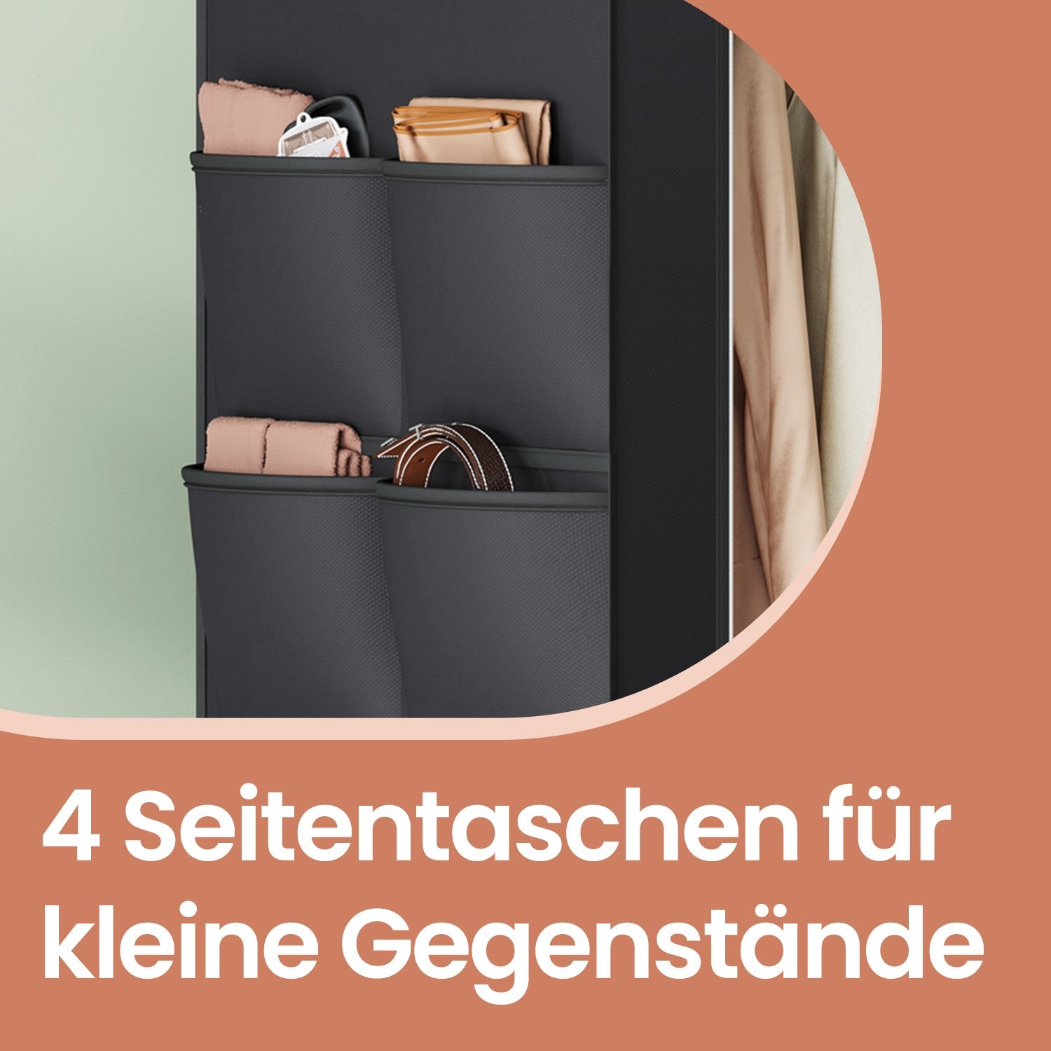 Stoffschrank, Kleiderschrank, 45 x 127 x 176 cm