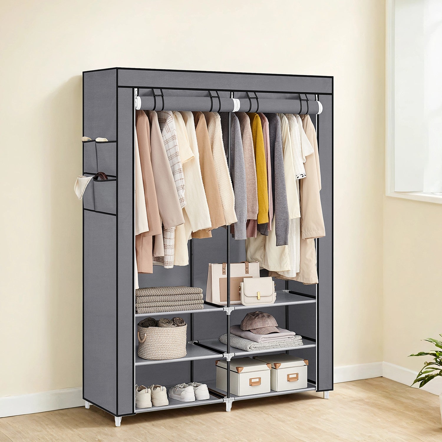 Stoffschrank, Kleiderschrank, 45 x 127 x 176 cm