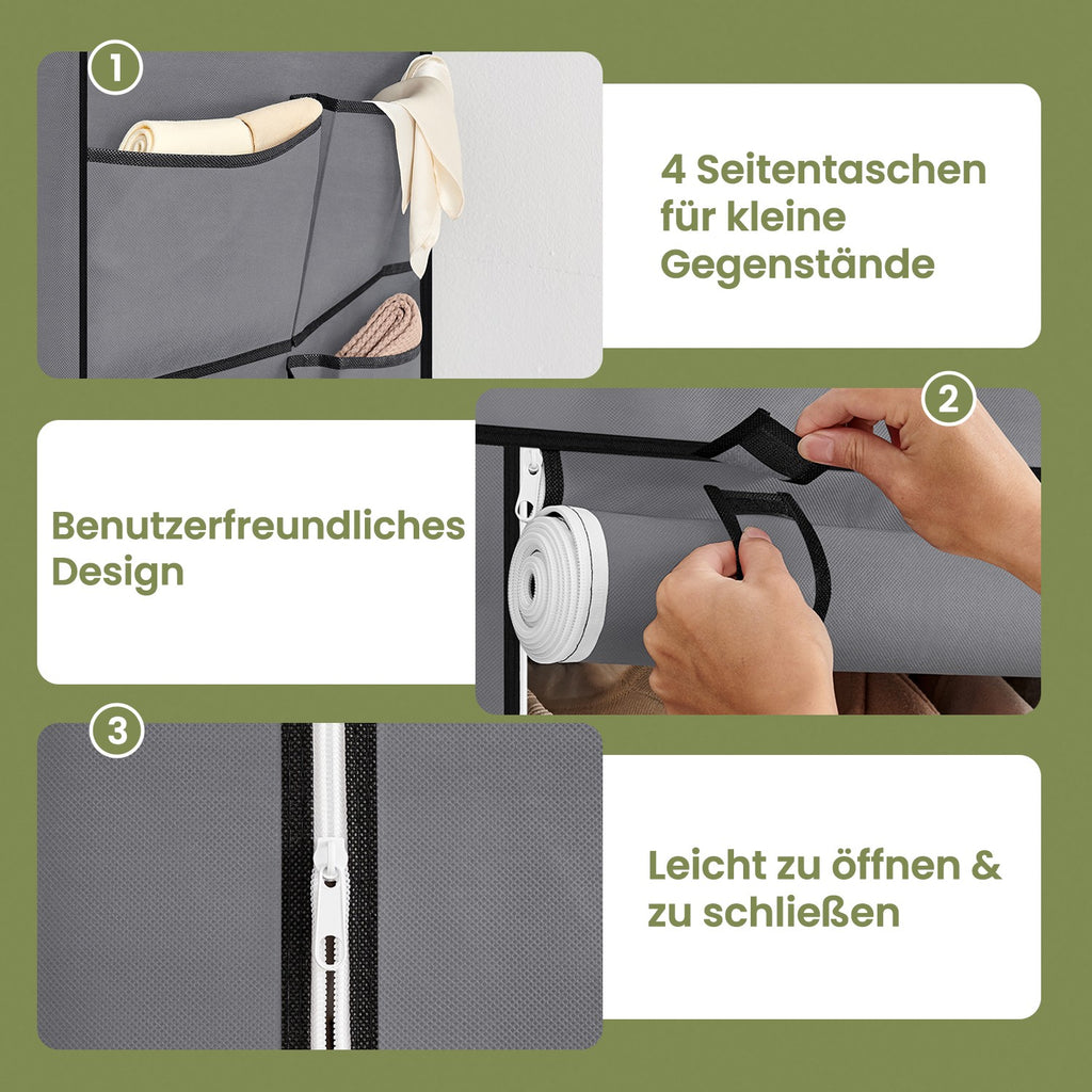 Stoffschrank, Kleiderschrank, 45 x 127 x 176 cm