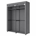 Kleiderschrank, Garderobe mit 2 Kleiderstangen, Kleidungsaufbewahrung