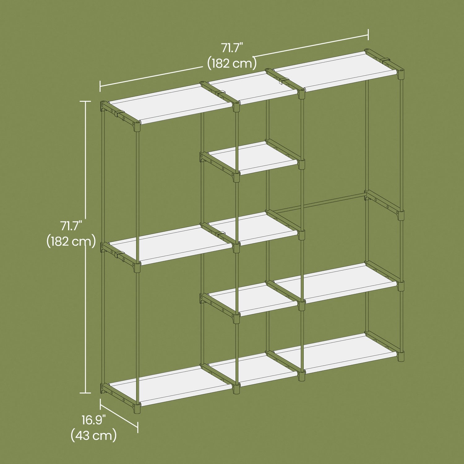 Freistehende Garderobe