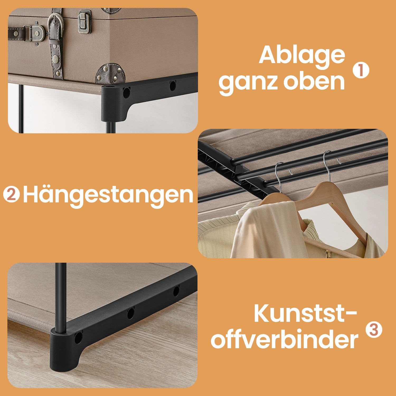 Kleiderschrank, Kleiderständer, Garderobenständer