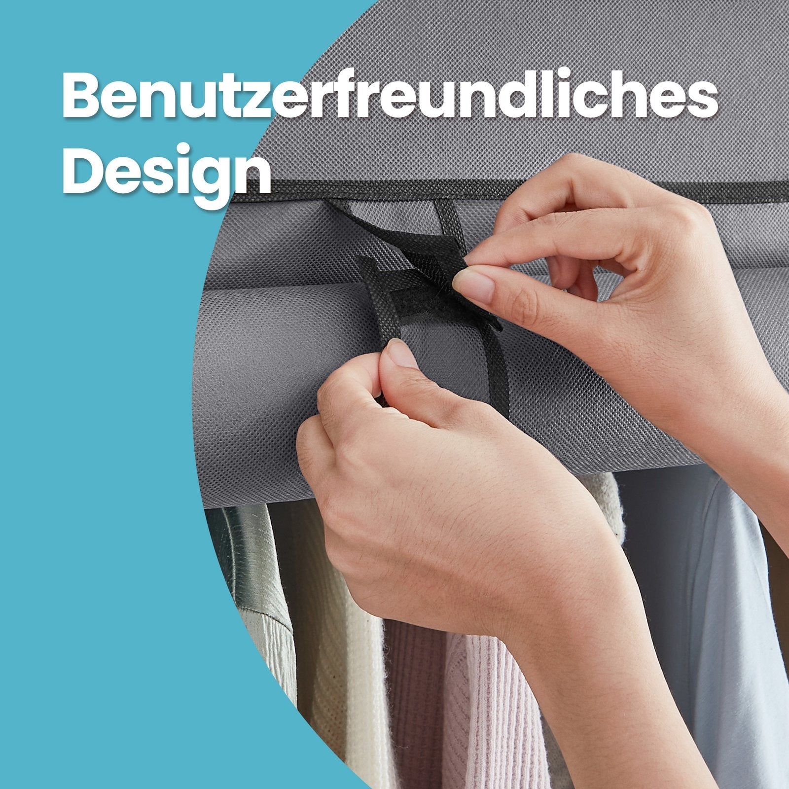 Stoffschrank mit Kleiderstange