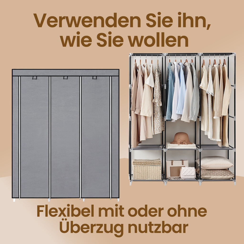 Stoffschrank, Kleiderschrank, 45 x 130 x 167 cm