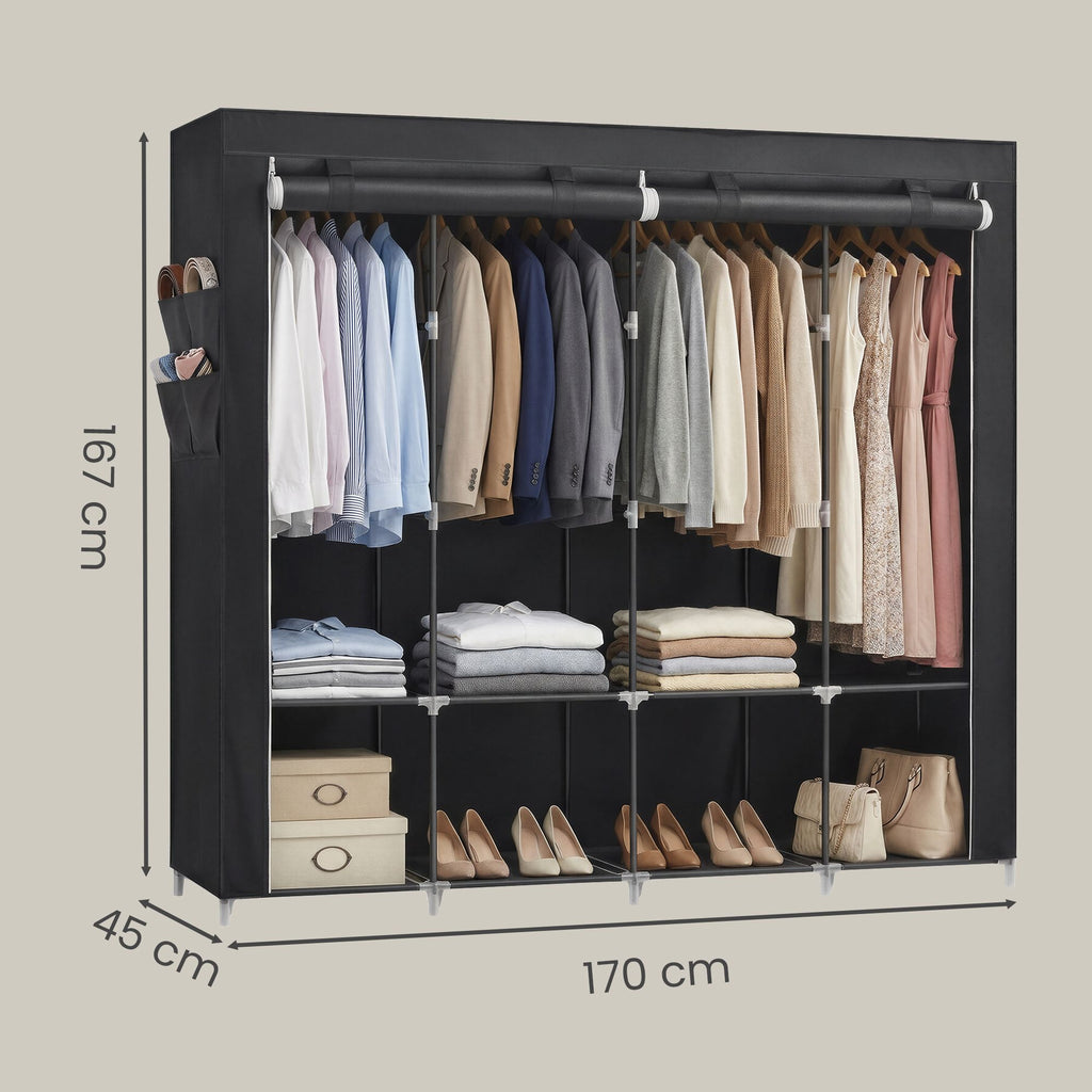 Stoffschrank, Kleiderschrank, 45 x 170 x 167 cm