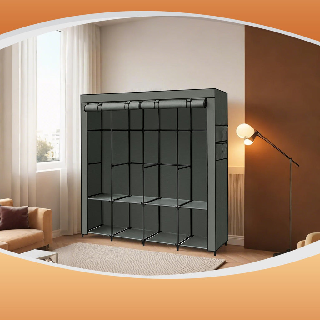 Stoffschrank, Kleiderschrank, 170 x 45 x 167 cm