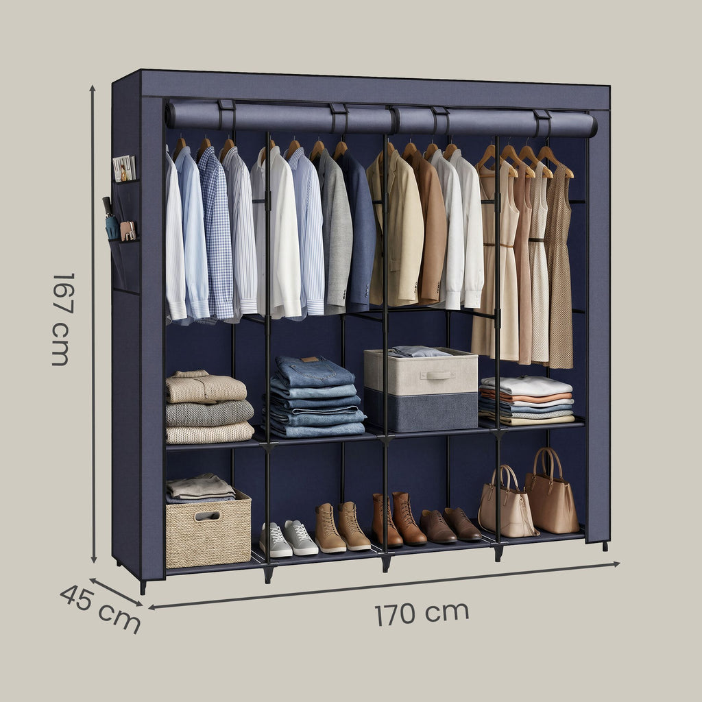 Stoffschrank, Kleiderschrank, 45 x 170 x 167 cm