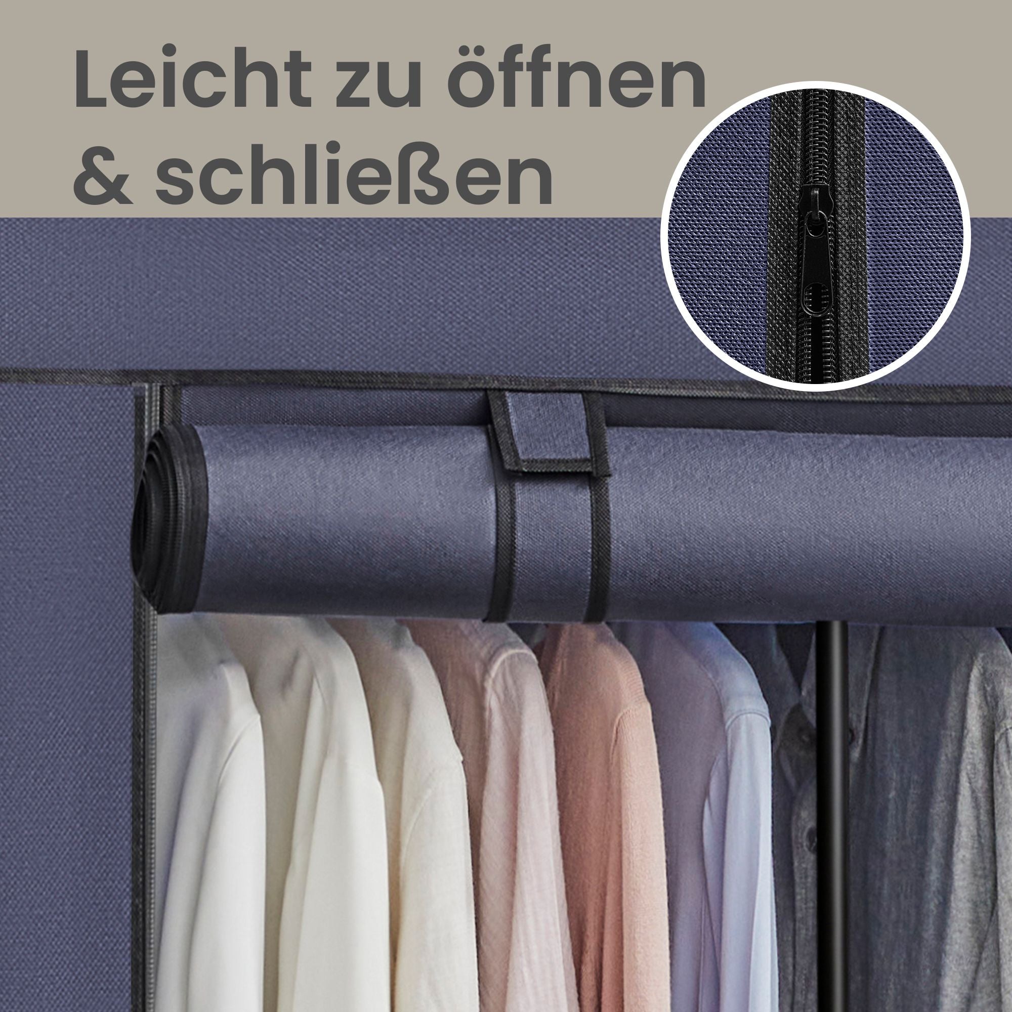 Stoffschrank, Kleiderschrank, 45 x 170 x 167 cm