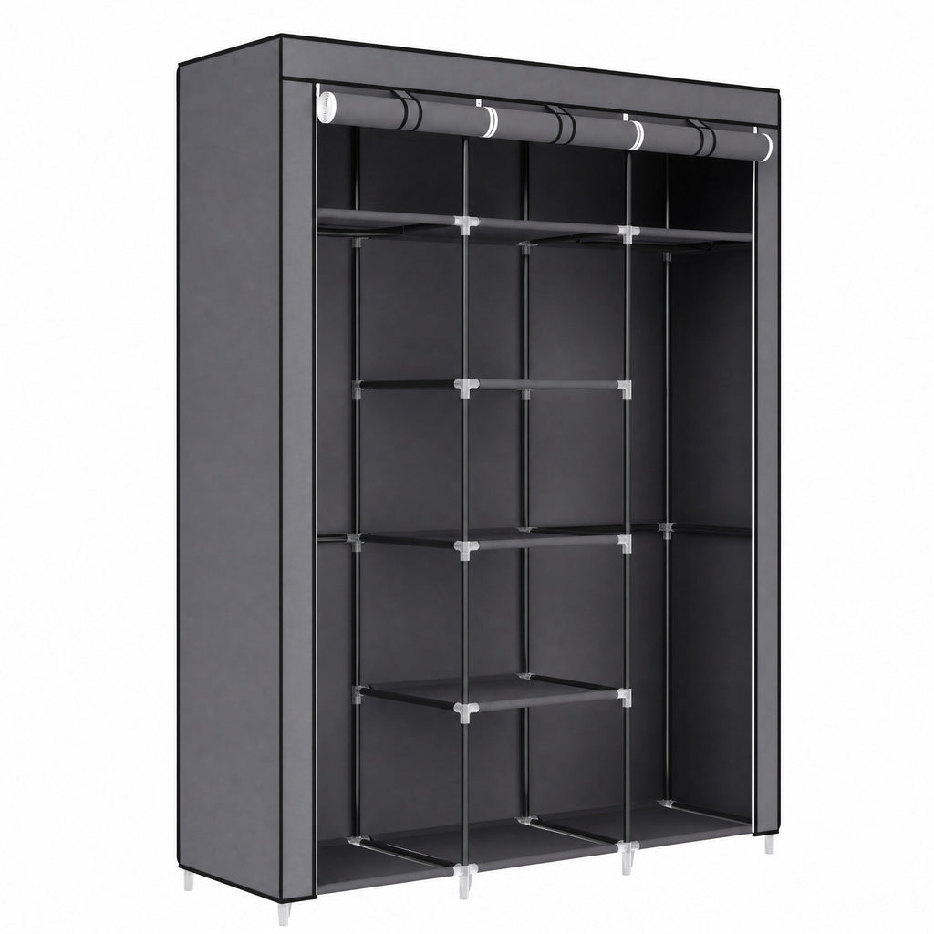 Kleiderschrank, Stoffschrank, faltbare Garderobe mit Kleiderstangen