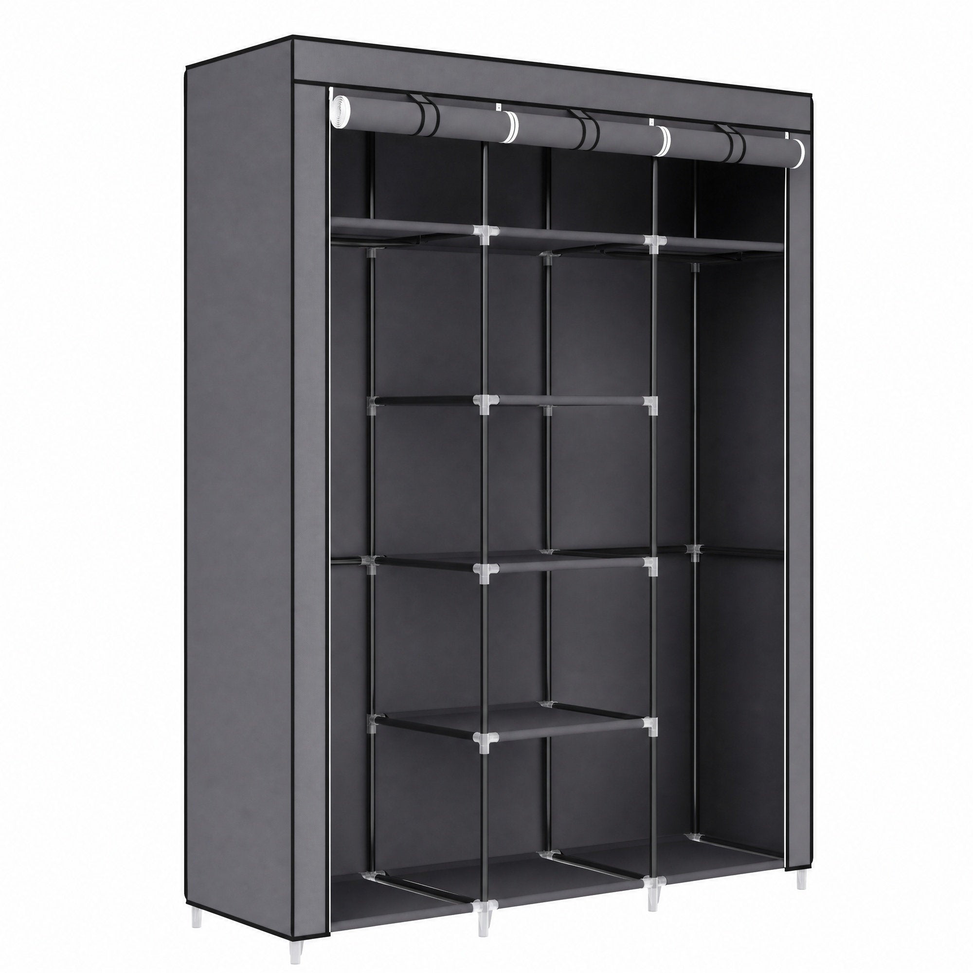 Kleiderschrank, Stoffschrank, faltbare Garderobe mit Kleiderstangen