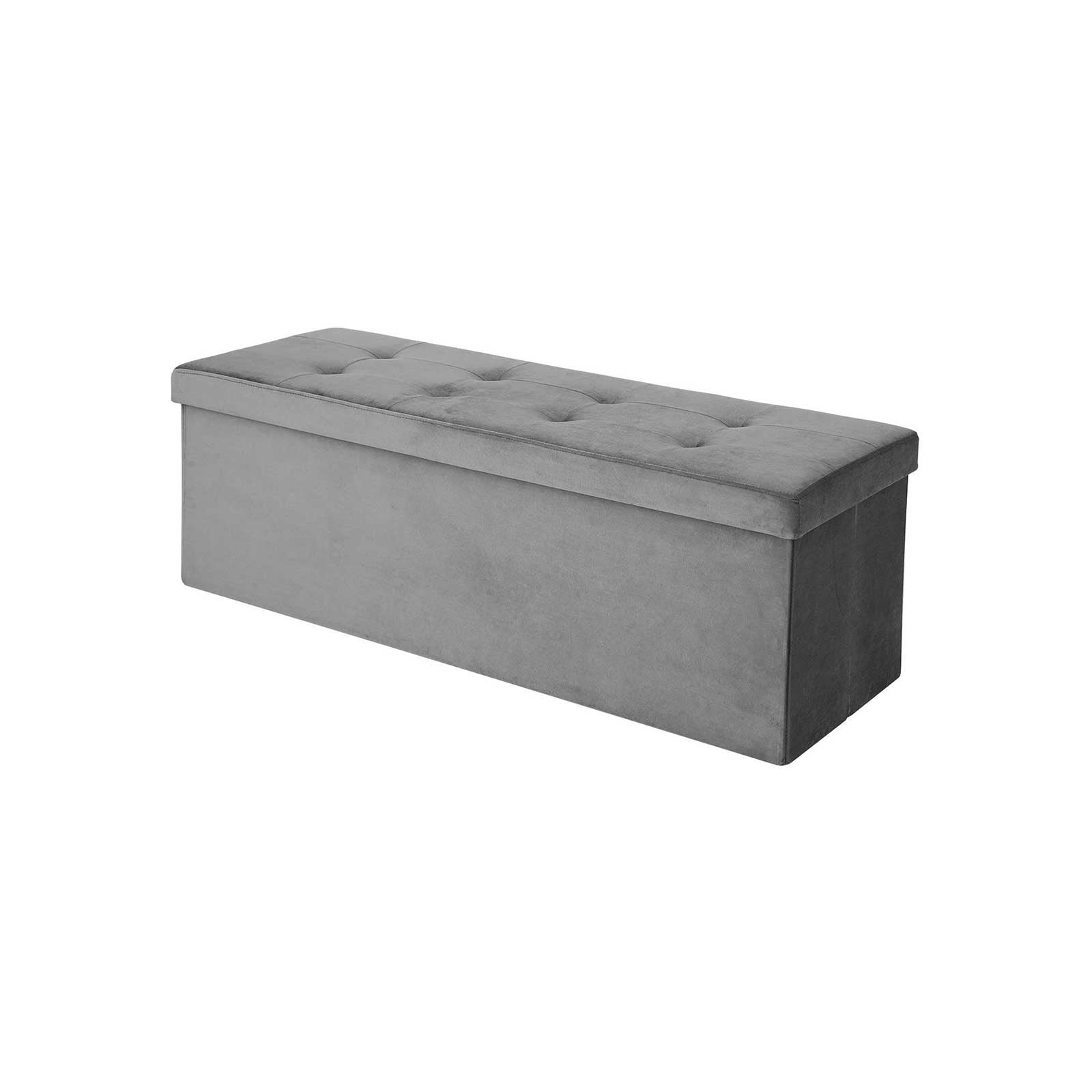 Sitztruhe 120 L Samt Grau
