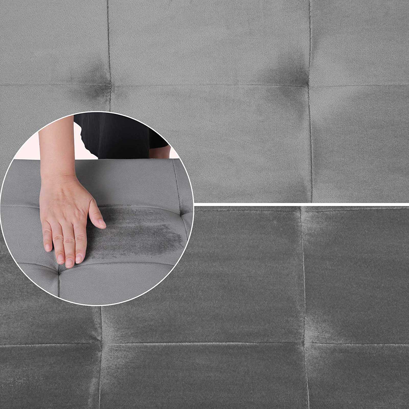 Sitztruhe 120 L Samt Grau