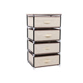 Regal mit 4 Stoffschubladen Beige