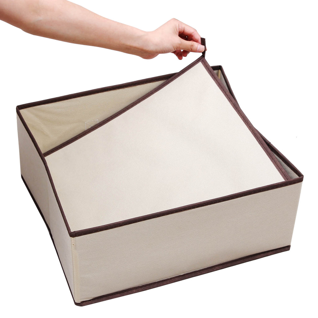 Regal mit 4 Stoffschubladen Beige
