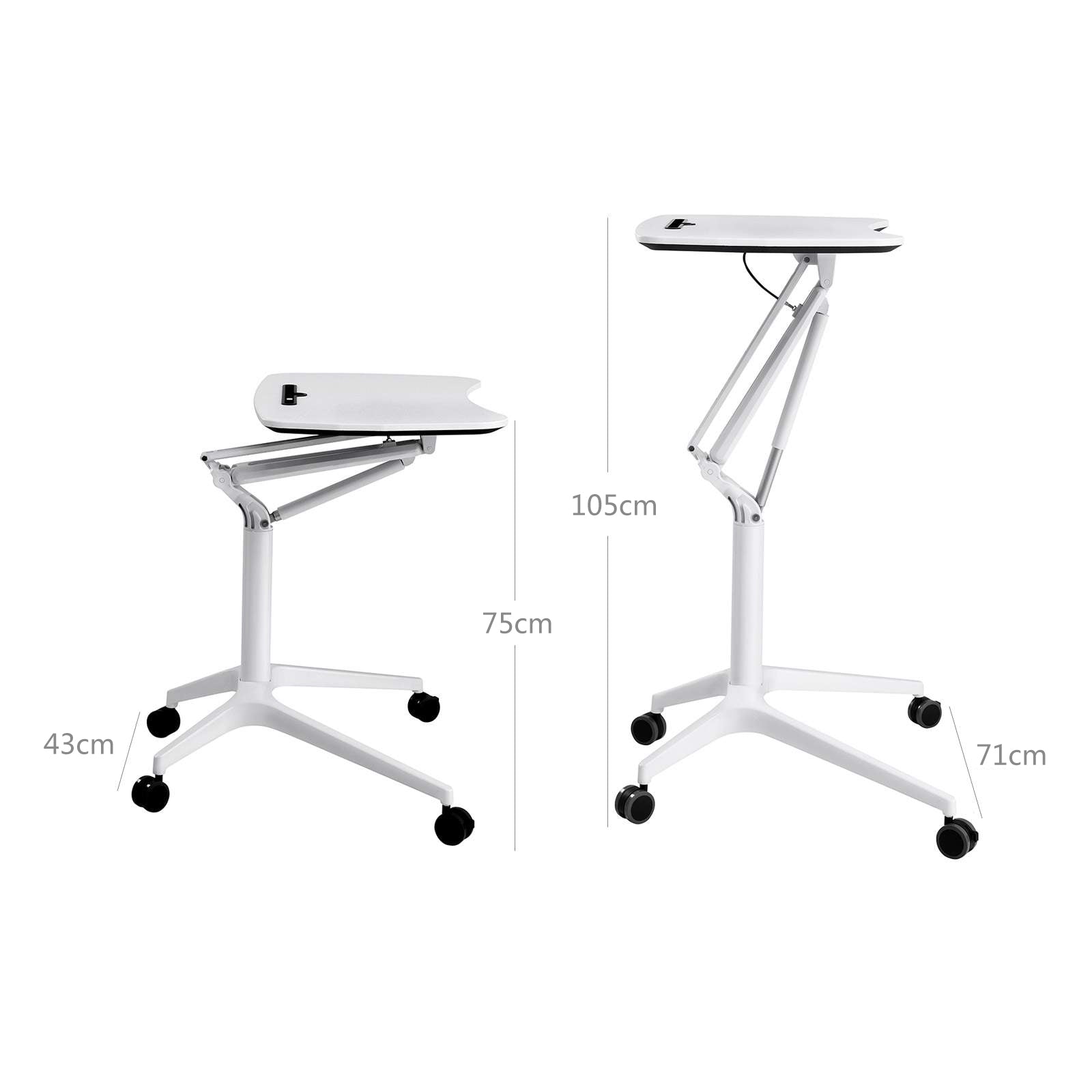 Rollender Laptoptisch Weiß