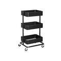 Rollendes Regal aus Metall Schwarz
