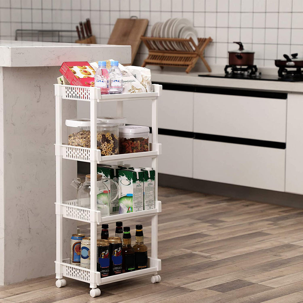 Rollwagen aus Kunststoff Weiß