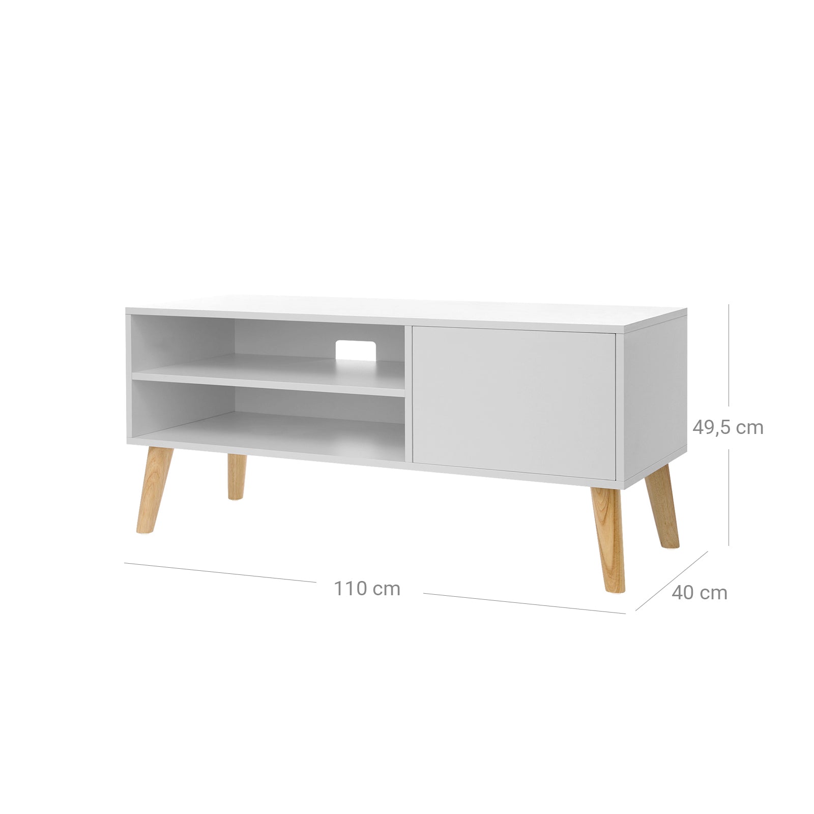 TV-Lowboard Skandinavisch Weiß