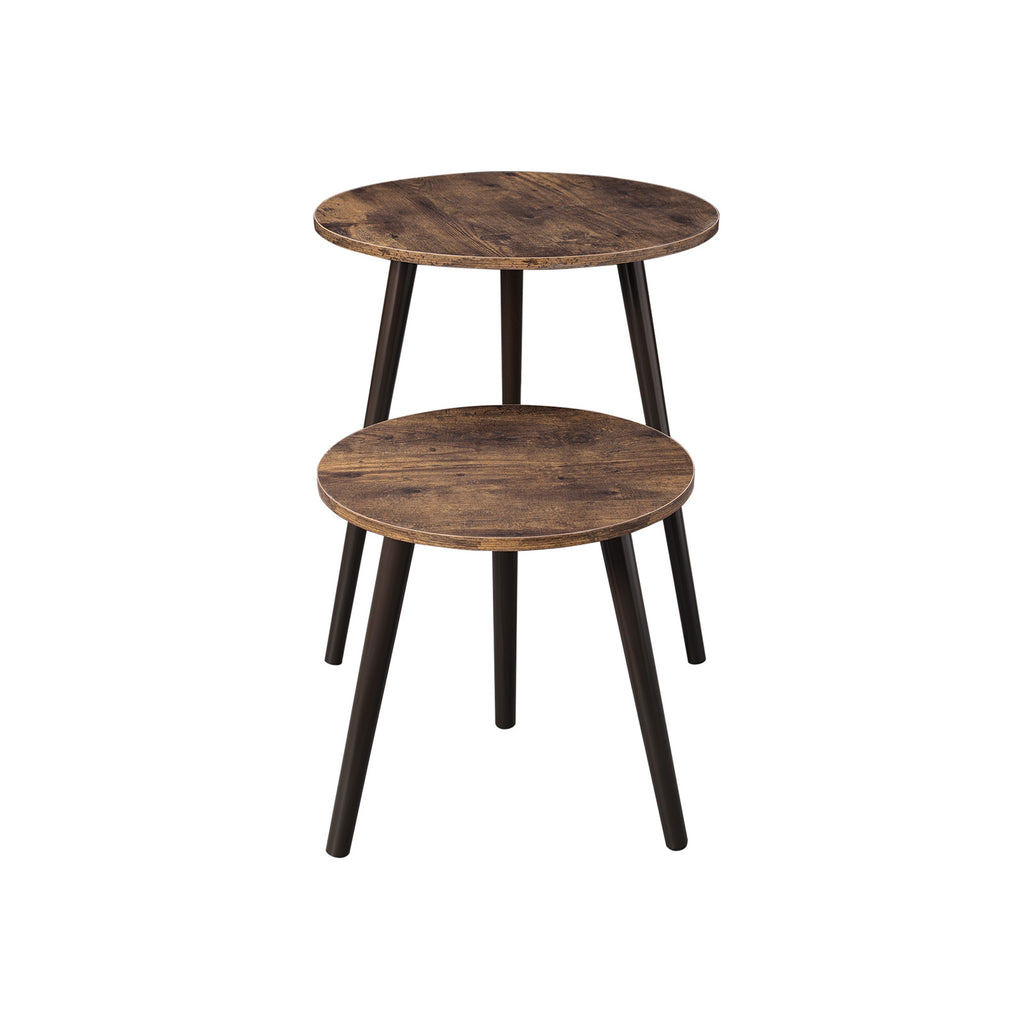 2 Beistelltische Rund Industrie-Design