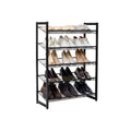 Schuhregal 5 Gitterebenen Schwarz