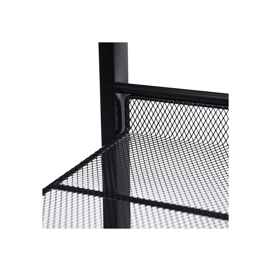 Schuhregal 5 Gitterebenen Schwarz