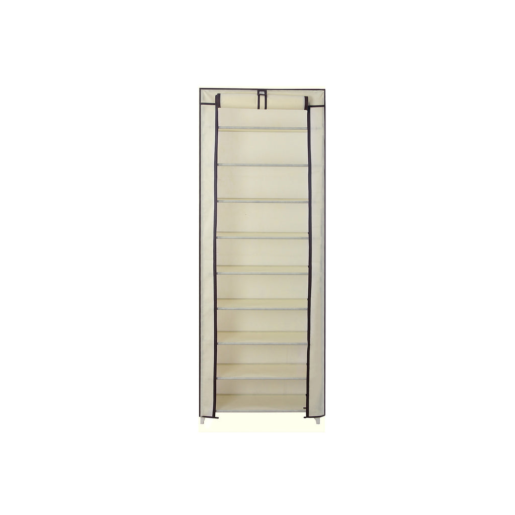 Schuhregal mit Abdeckung 58 cm Beige