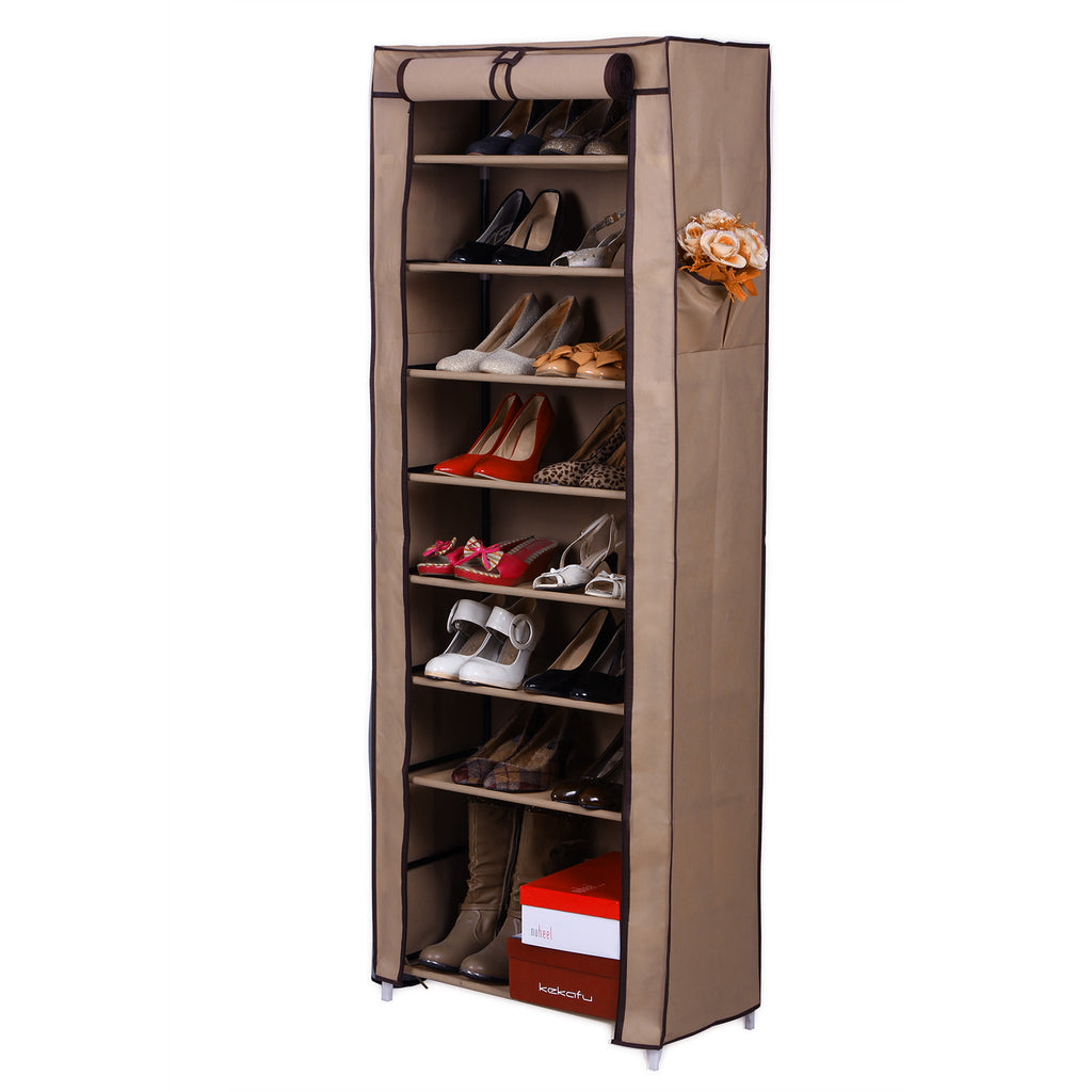 Schuhregal mit Abdeckung 58 cm Braun