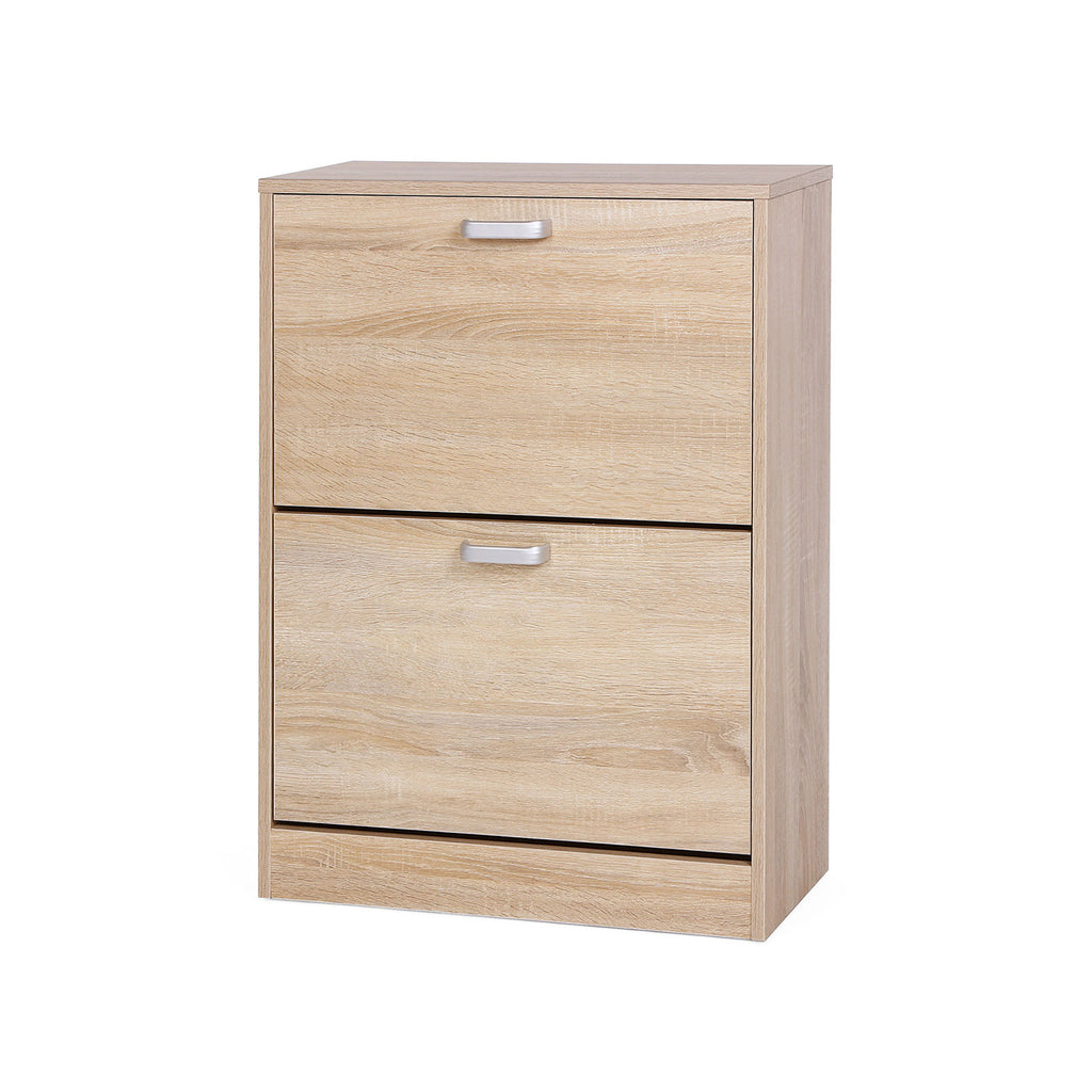 Schuhschrank 2 Klappen Holzoptik