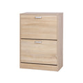 Schuhschrank 2 Klappen Holzoptik