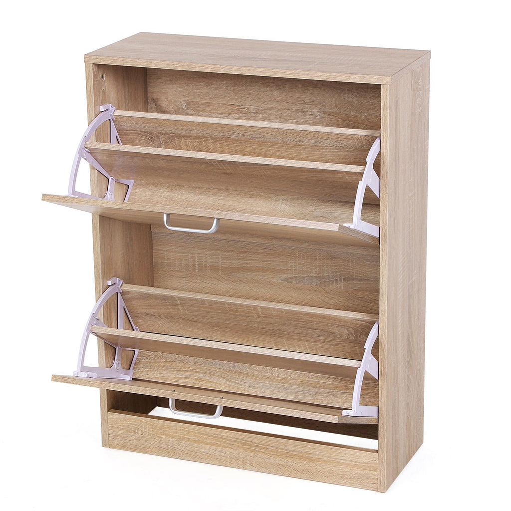 Schuhschrank 2 Klappen Holzoptik