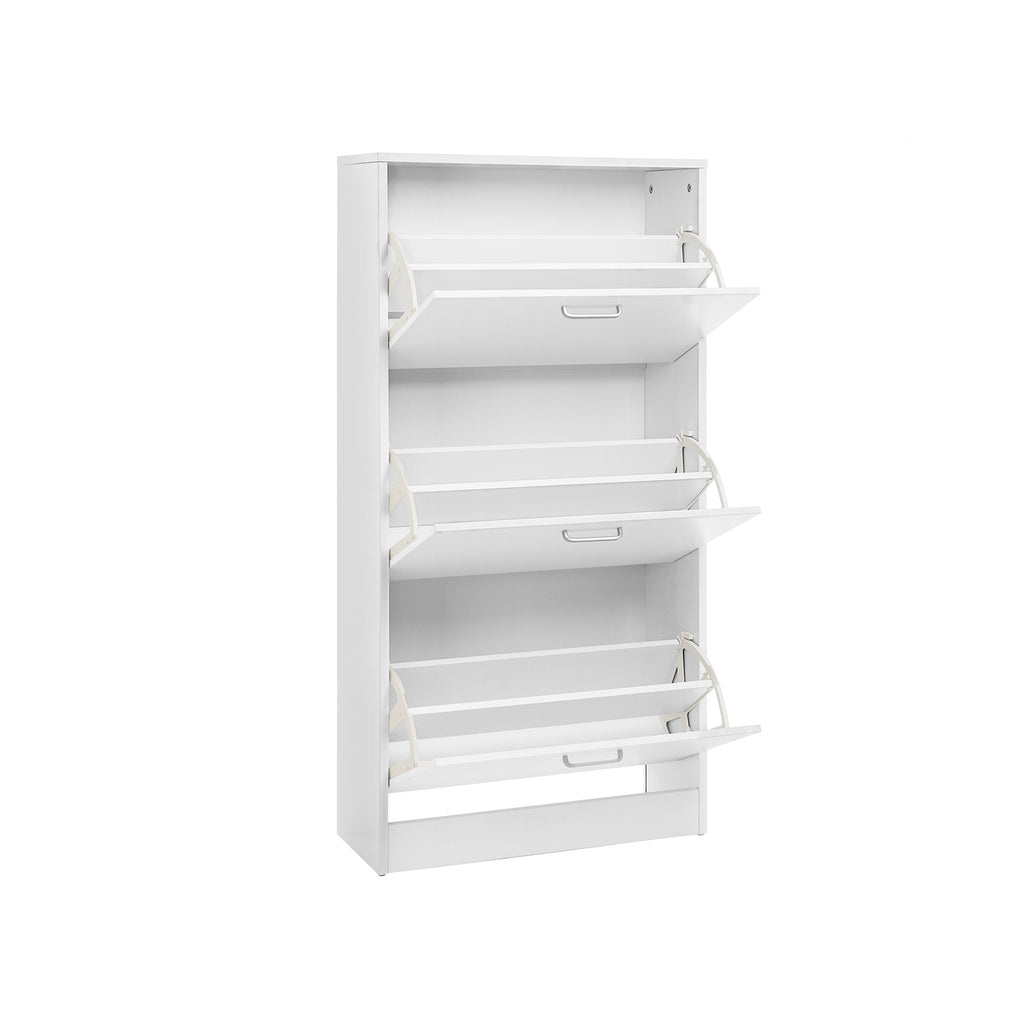 Schuhschrank 3 Klappen Weiß