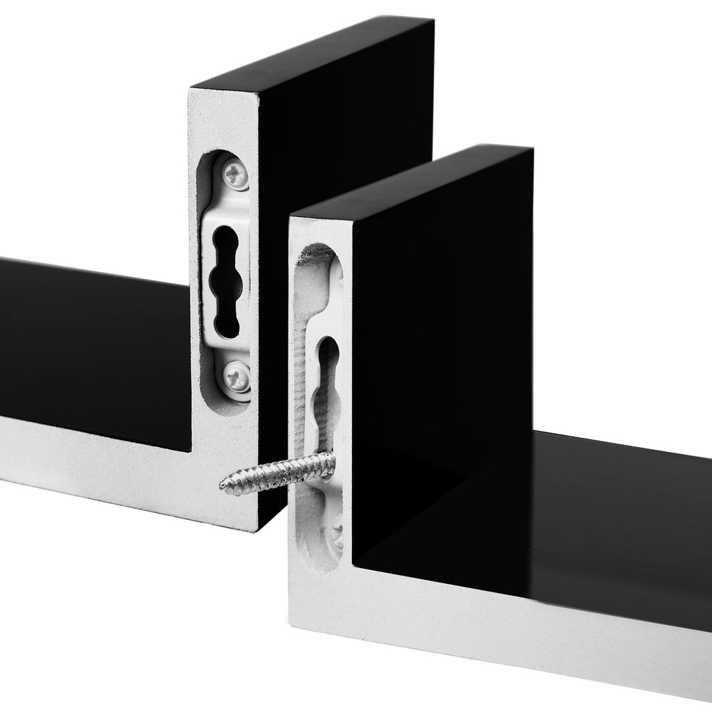 Schweberegale 3er Set Schwarz