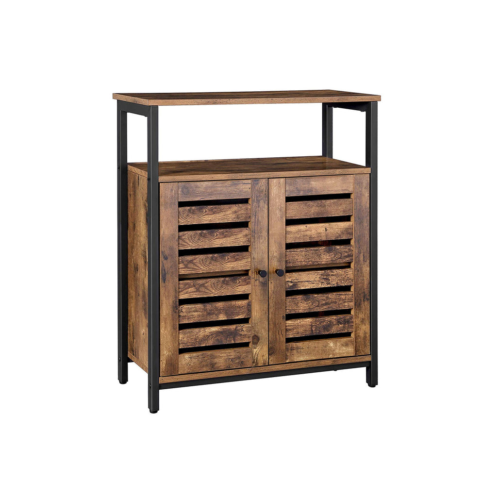 Sideboard mit Lamellentüren Industriestil