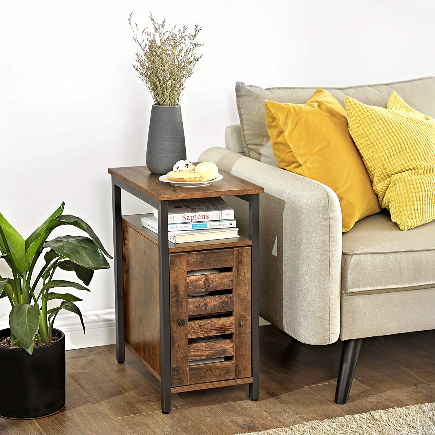 Beistelltisch mit Schrank Industrielook
