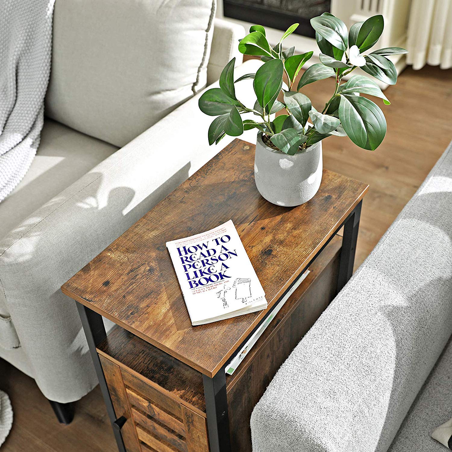 Beistelltisch mit Schrank Industrielook