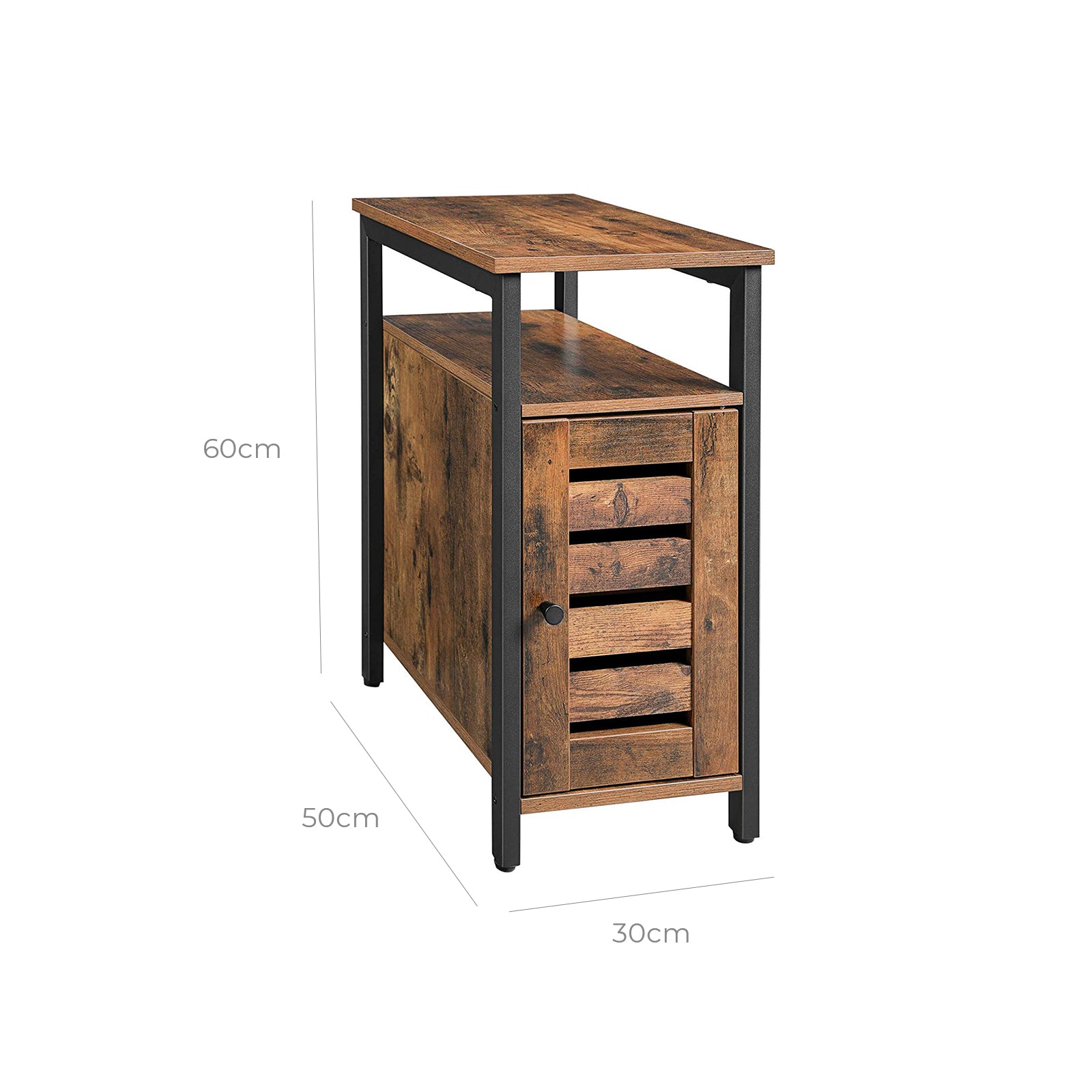 Beistelltisch mit Schrank Industrielook