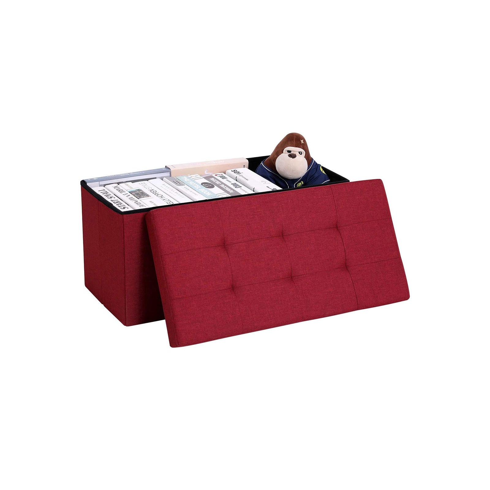Sitzbank mit Stauraum rot