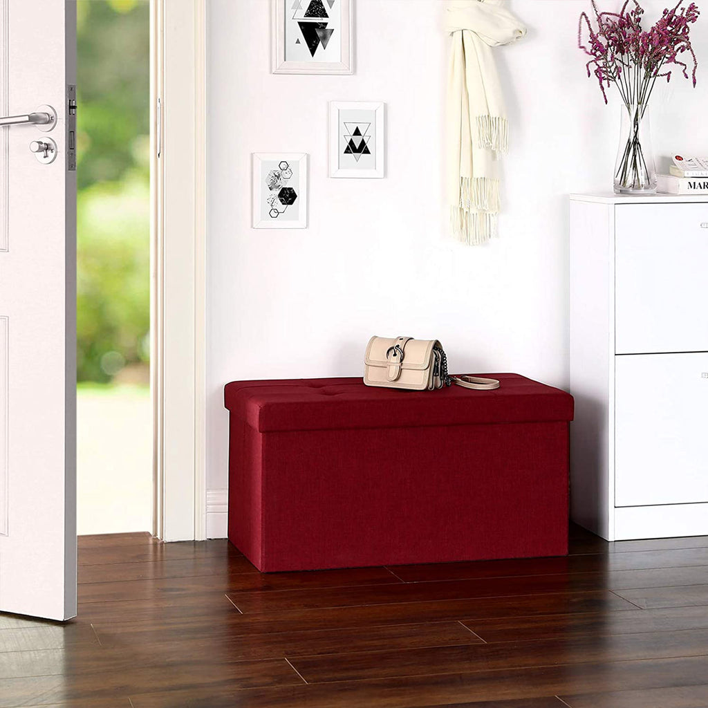 Sitzbank mit Stauraum rot