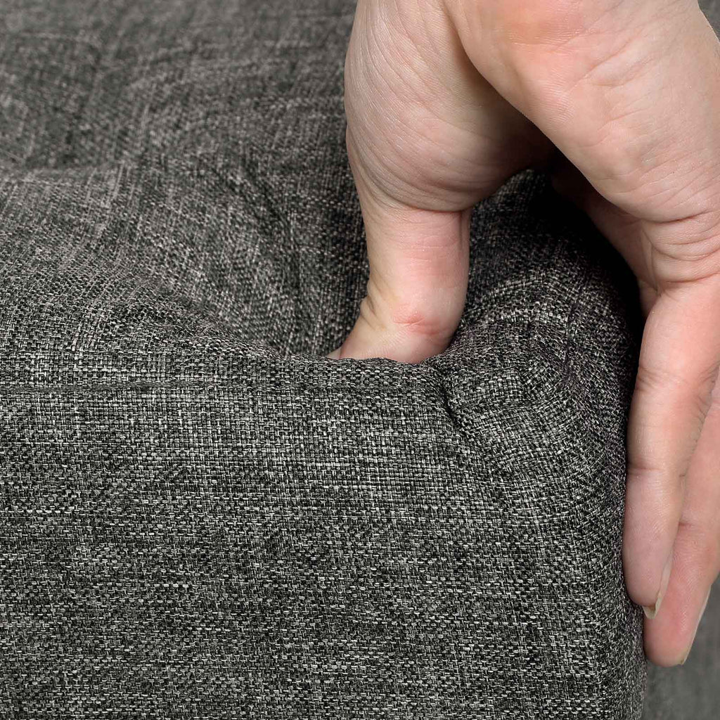 Sitzhocker mit Holzfüßen Dunkelgrau