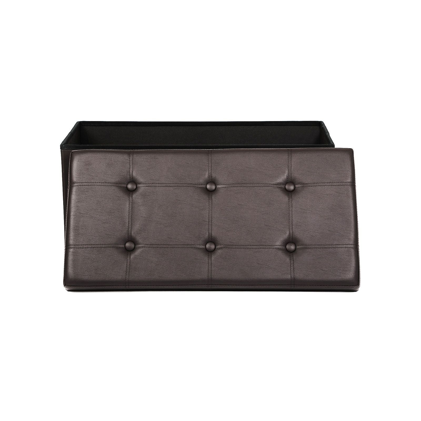 Sitztruhe 76 cm Kunstleder Braun