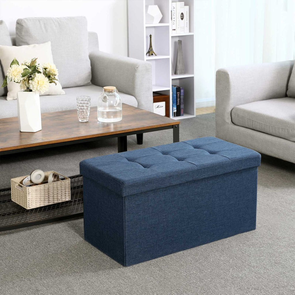 Sitztruhe 76 cm Marineblau