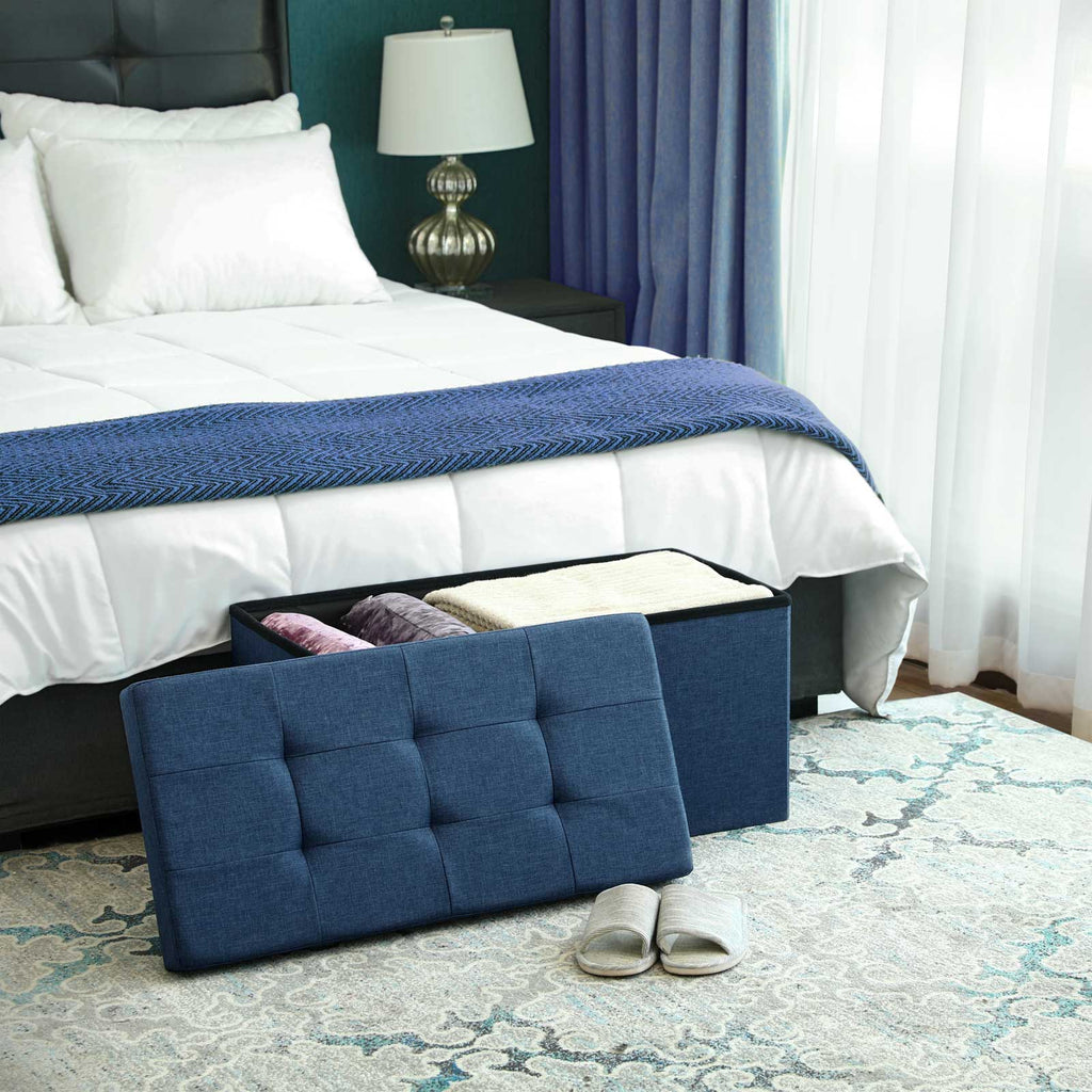 Sitztruhe 76 cm Marineblau