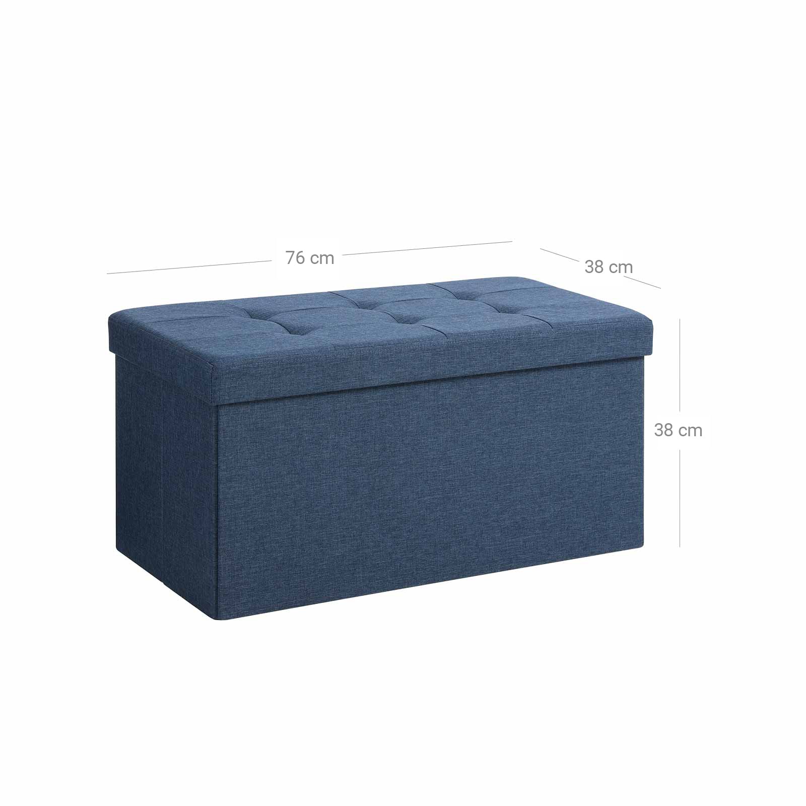 Sitztruhe 76 cm Marineblau