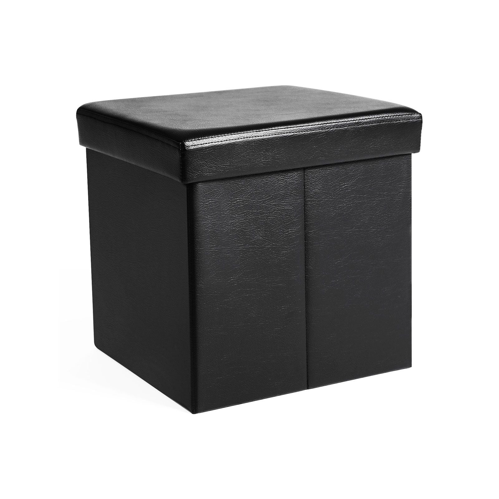 Sitzwürfel Kunstleder Schwarz