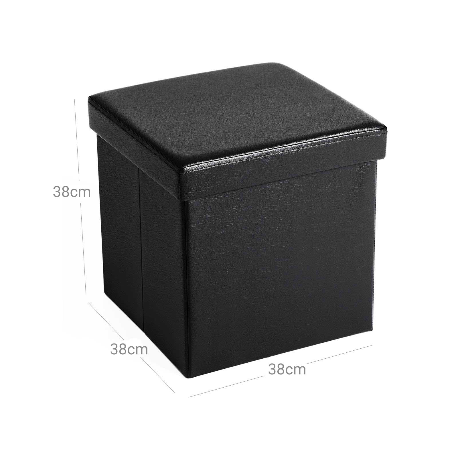 Sitzwürfel Kunstleder Schwarz