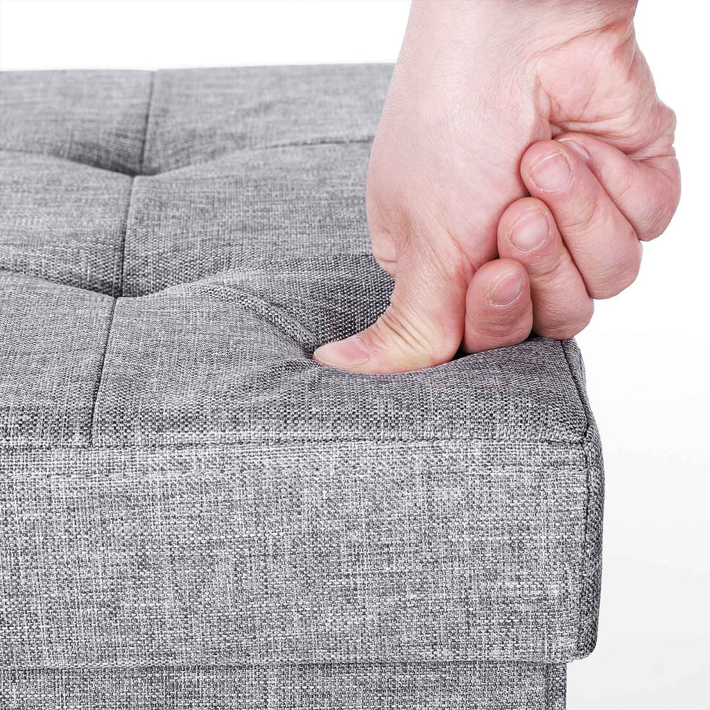 Sitzhocker mit Stauraum Dunkelgrau