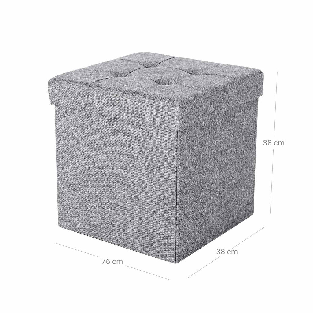 Sitzhocker mit Stauraum Dunkelgrau