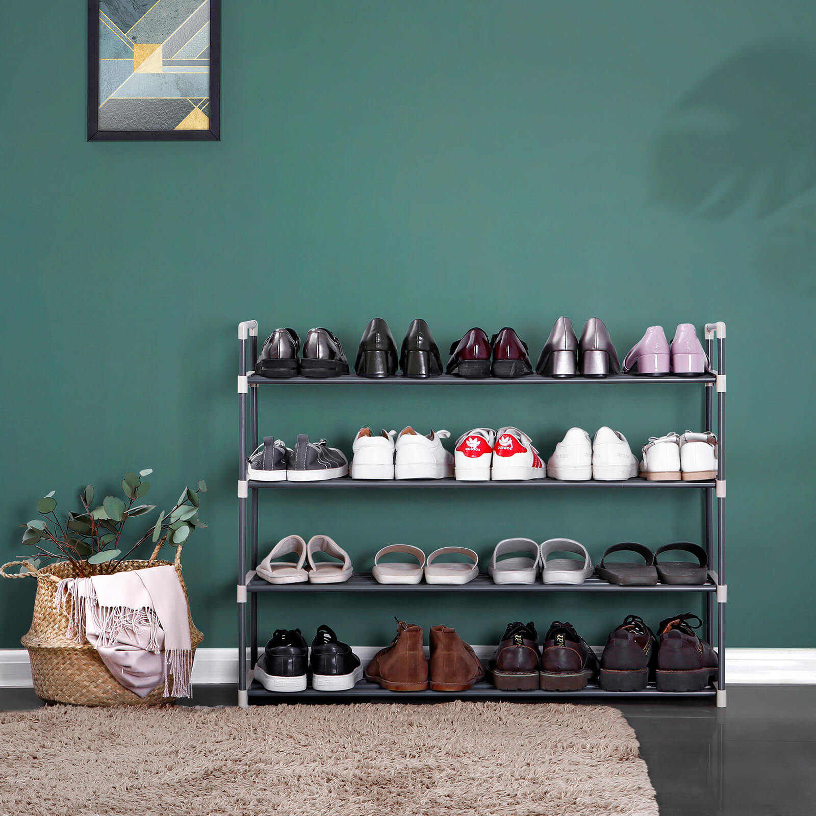 Steckregal für Schuhe Metall 4 Ebenen