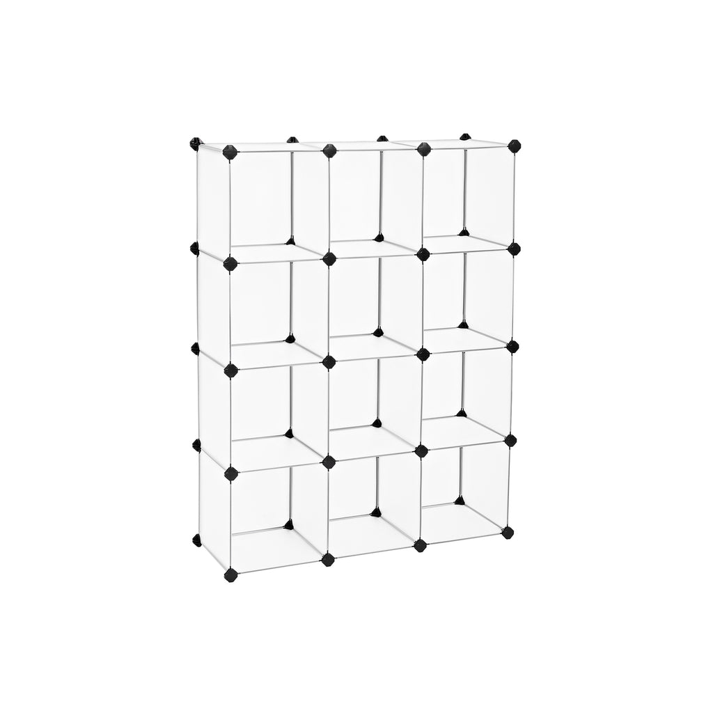 Steckregalsystem 12 Würfel Weiß